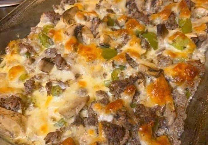 Philly Cheese Steak Casserole