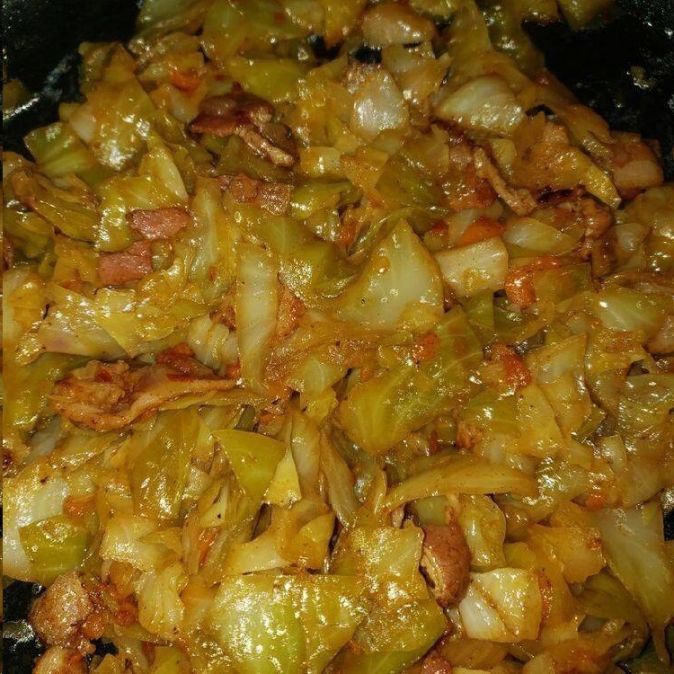 Fried Cabbage with Bacon Onion and Garlic - Recipes Need