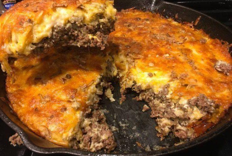 Impossible Cheeseburger Pie