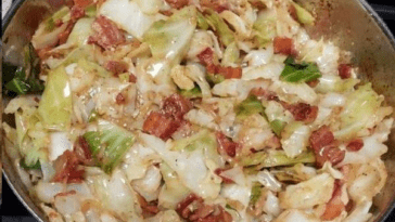 FRIED CABBAGE WITH BACON, ONION, AND GARLIC