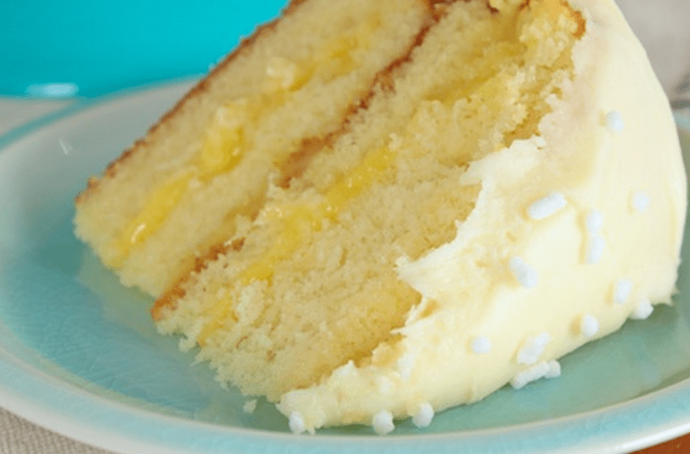 Lemon Cake with Lemon Filling and Lemon Butter Frosting