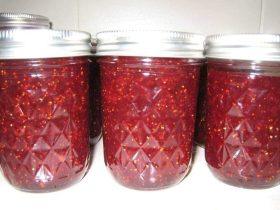 Quick strawberry refrigerator jam made with fresh strawberries and sugar