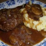 HAMBURGER STEAKS WITH ONION GRAVY