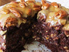 Turtle Caramel Cake