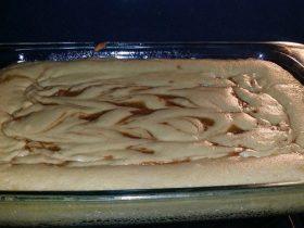 Cinna-bun Cake in the oven!