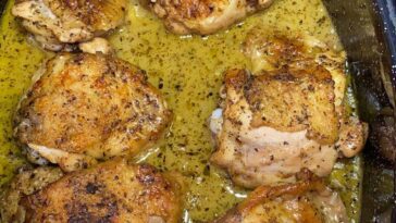 Garlic Roasted Chicken Thighs with Parmesan Gravy