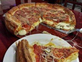 HOMEMADE CHICAGO STYLE DEEP DISH PIZZA