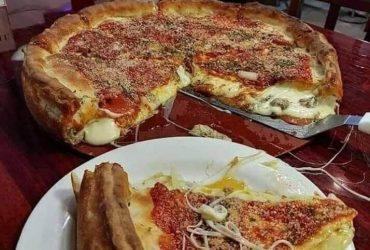 HOMEMADE CHICAGO STYLE DEEP DISH PIZZA