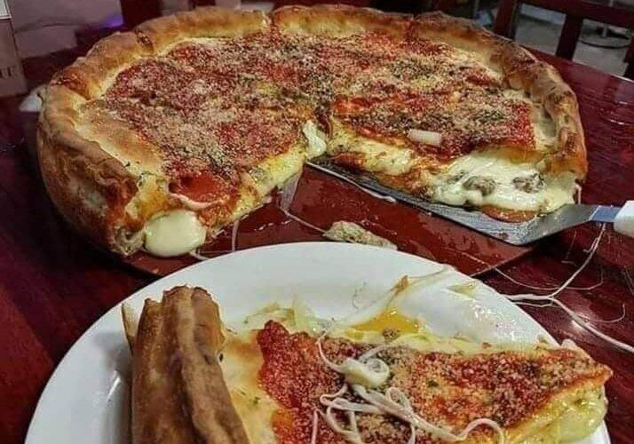 HOMEMADE CHICAGO STYLE DEEP DISH PIZZA