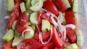 Marinated Cucumbers, Onions, and Tomatoes