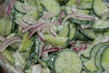 Dad’s Creamy Cucumber Salad