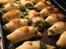 SPINACH FETA STUFFED CRESCENTS