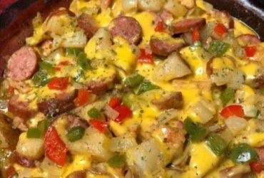 Cheese Potato & Smoked Sausage Casserole