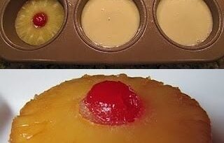 Mini Pineapple Upside-Down Cupcakes