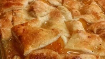 Triple Crust Peach Cobbler