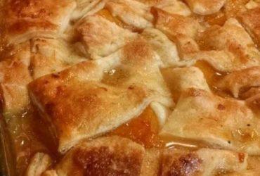 Triple Crust Peach Cobbler
