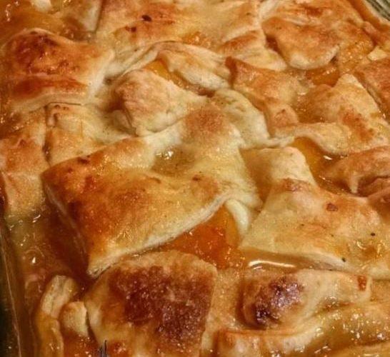 Triple Crust Peach Cobbler