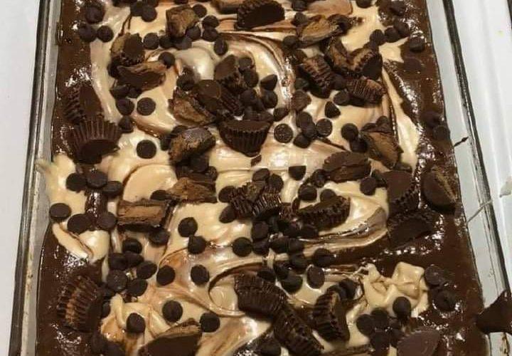 Reeses Peanut Butter Cup Earthquake Cake