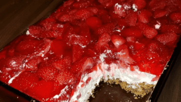 RASPBERRY JELLO PRETZEL SALAD