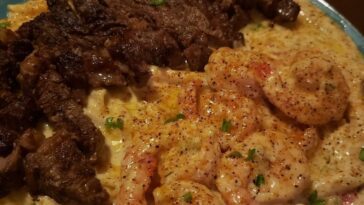 STEAK AND SHRIMP SCAMPI