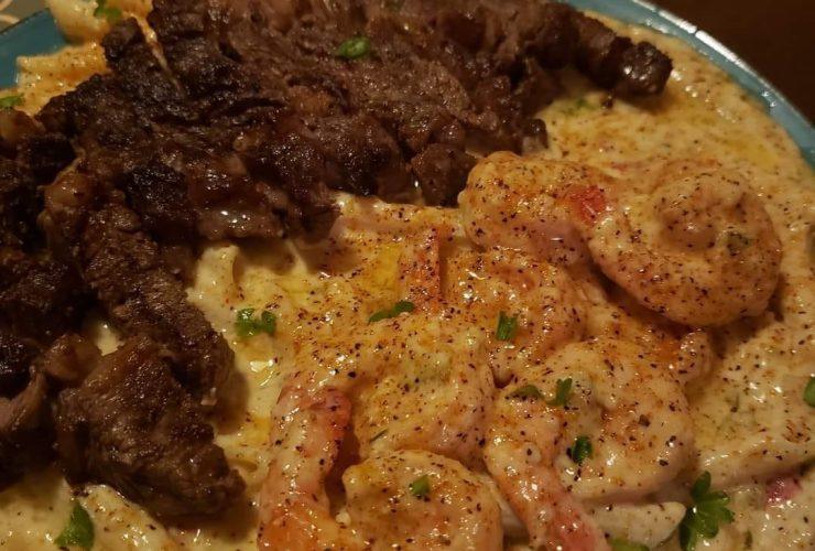 STEAK AND SHRIMP SCAMPI