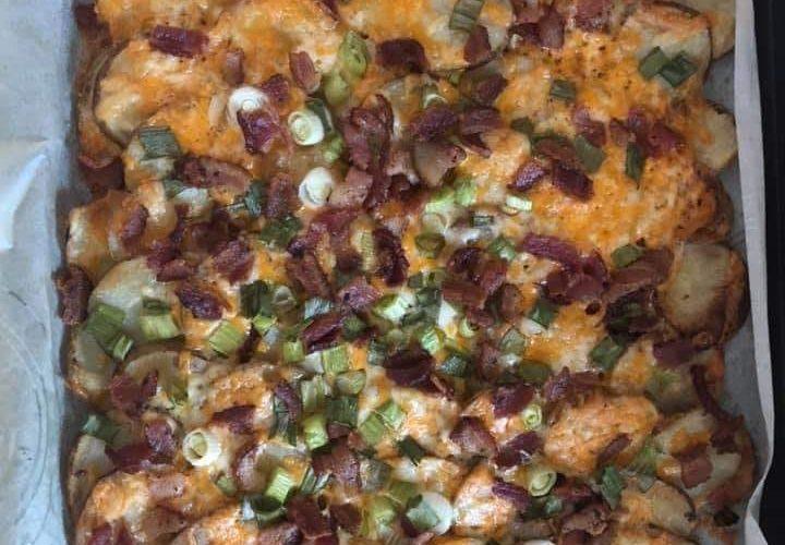 LOADED SLICED BAKED POTATOES
