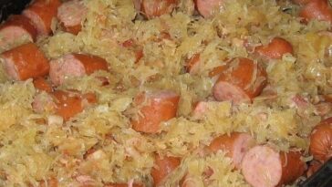 Polish sausage Sauerkraut and potatoes