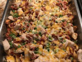 Loaded Baked Potato And Chicken Casserole
