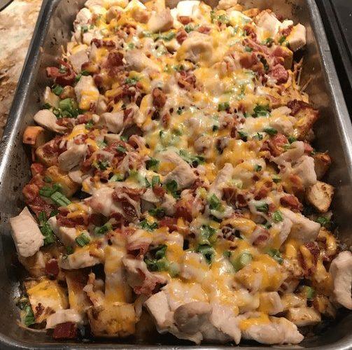 Loaded Baked Potato And Chicken Casserole