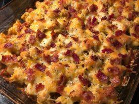 Chicken Bacon Ranch Potato Bake