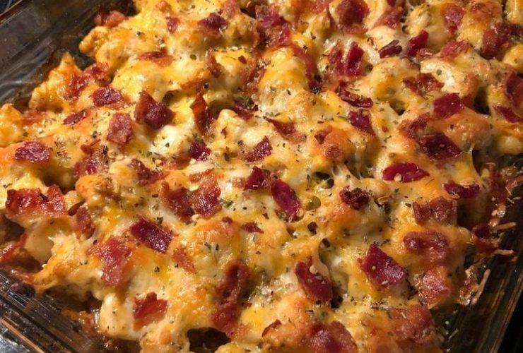 Chicken Bacon Ranch Potato Bake