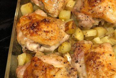 Garlic Roasted Chicken and Potatoes
