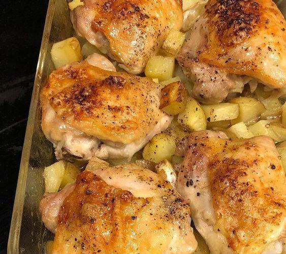 Garlic Roasted Chicken and Potatoes
