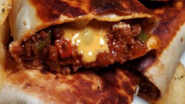 Sloppy Joe Grilled Burritos