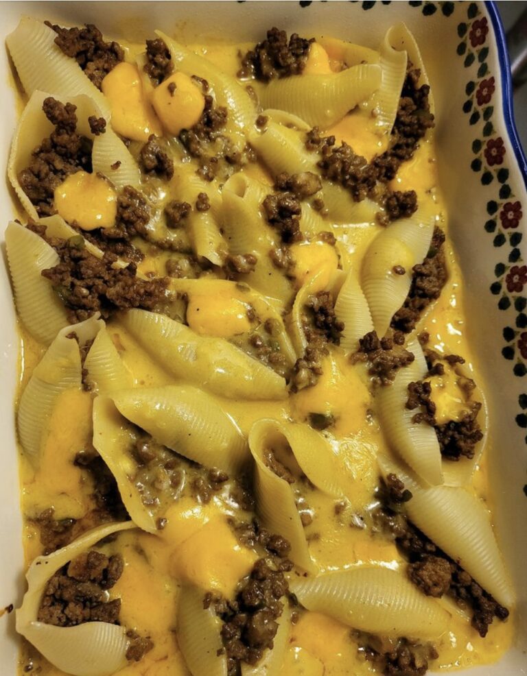 Philly Cheesesteak Stuffed Shells And Cheese￼