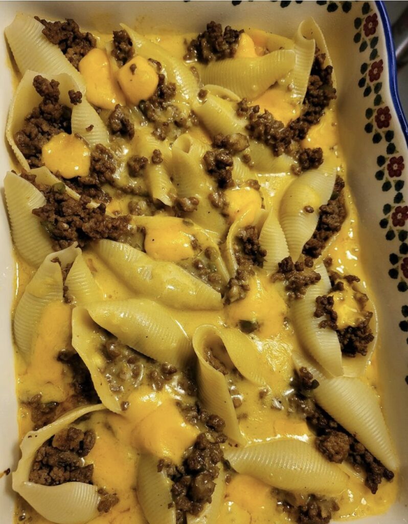 Philly Cheesesteak Stuffed Shells And Cheese