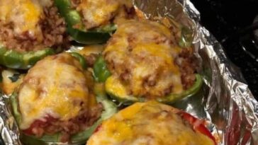 Beef and Rice Stuffed Peppers