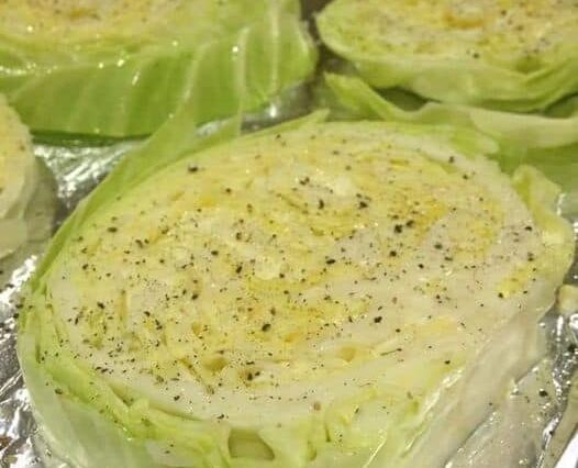Baked cabbage steaks