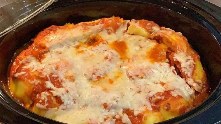 Slow Cooker Ravioli Lasagna Recipe
