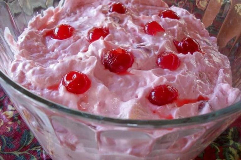 Luxurious Pink Cherry Jell-O Fluff