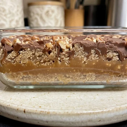 Caramel Chocolate Crunch Bars