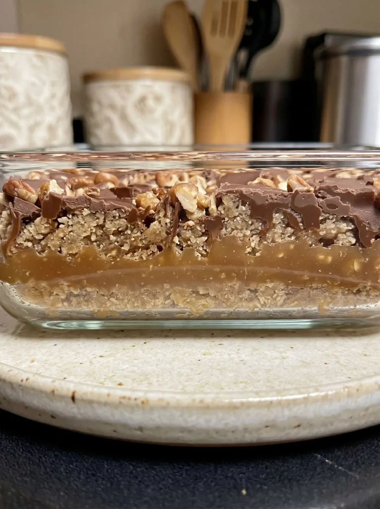 Caramel Chocolate Crunch Bars