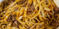 Mongolian Ground Beef Noodles