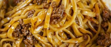 Mongolian Ground Beef Noodles