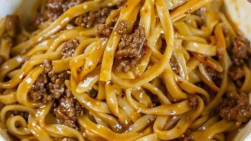 Mongolian Ground Beef Noodles
