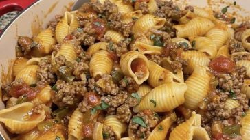 Creamy Beef and Shells