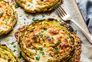 Crispy Parmesan Roasted Cabbage Steaks