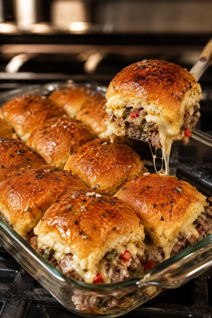 Easy Philly Cheesesteak Sliders