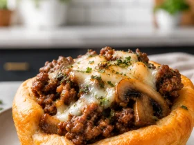 Beef and Mushroom Crescent Cups