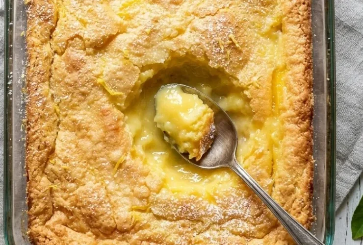 4 Ingredients Lemon Cream Cheese Dump Cake